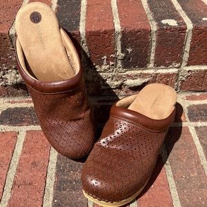 GH Bass & Co slip on clogs. Lazer cut design Size 10